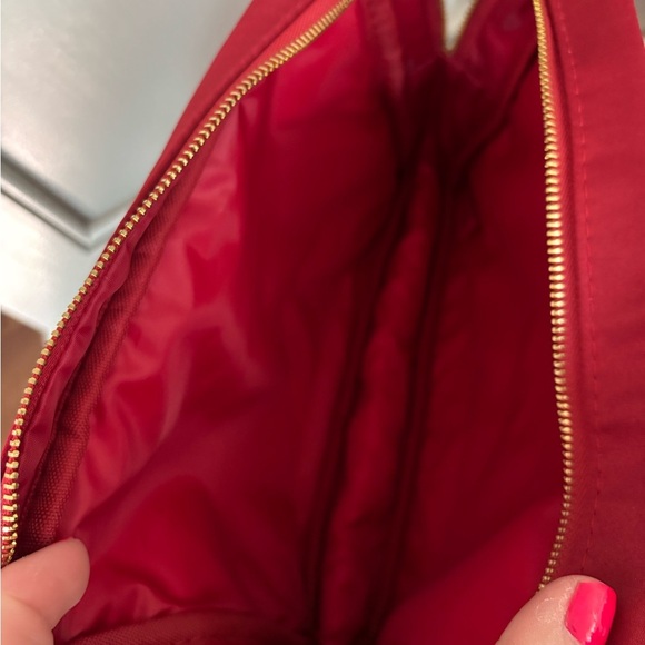 Marc Jacobs Fragrances Bag Red Makeup Bag L 10 1/2in W 2 1/2 In H 7in NWOT - Picture 6 of 7